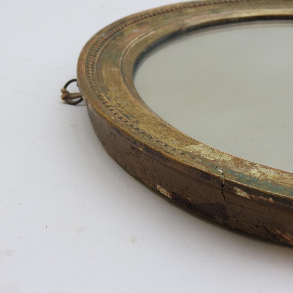 19th Century Late Georgian Oval Gilt Wall Mirror Circa 1830s In Good Condition In Stow on the Wold, GB