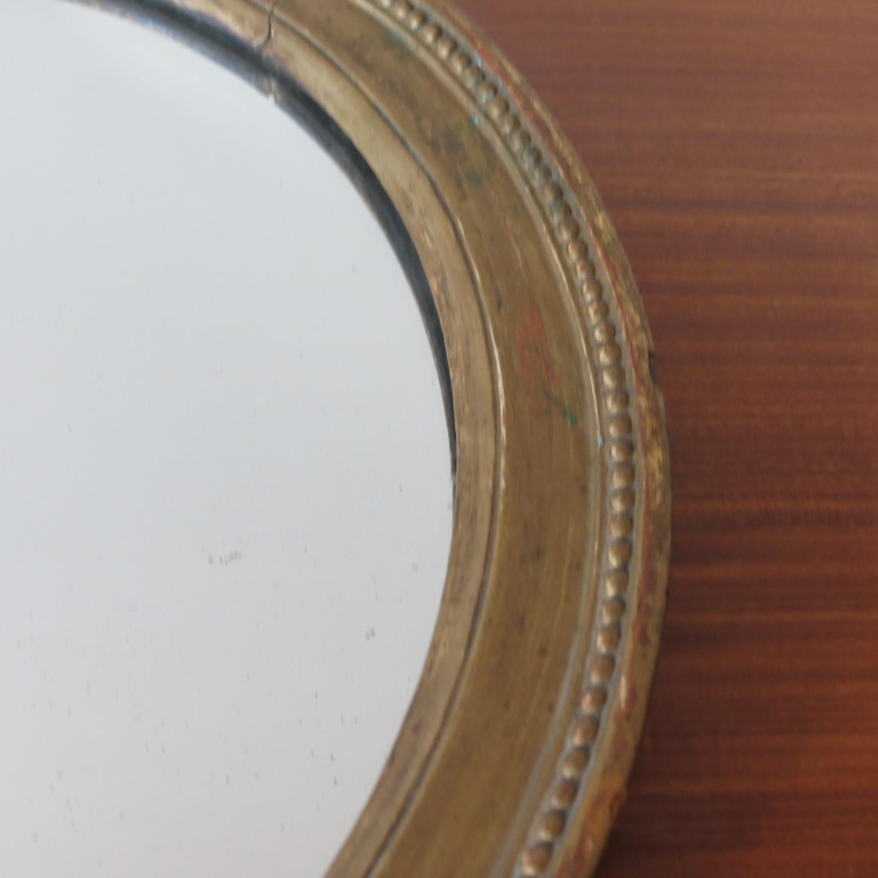 19th Century Late Georgian Oval Gilt Wall Mirror Circa 1830s 1