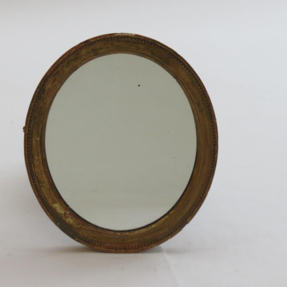 19th Century Late Georgian Oval Gilt Wall Mirror Circa 1830s For Sale 3