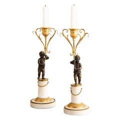 19th Century Late Gustavian Candlesticks