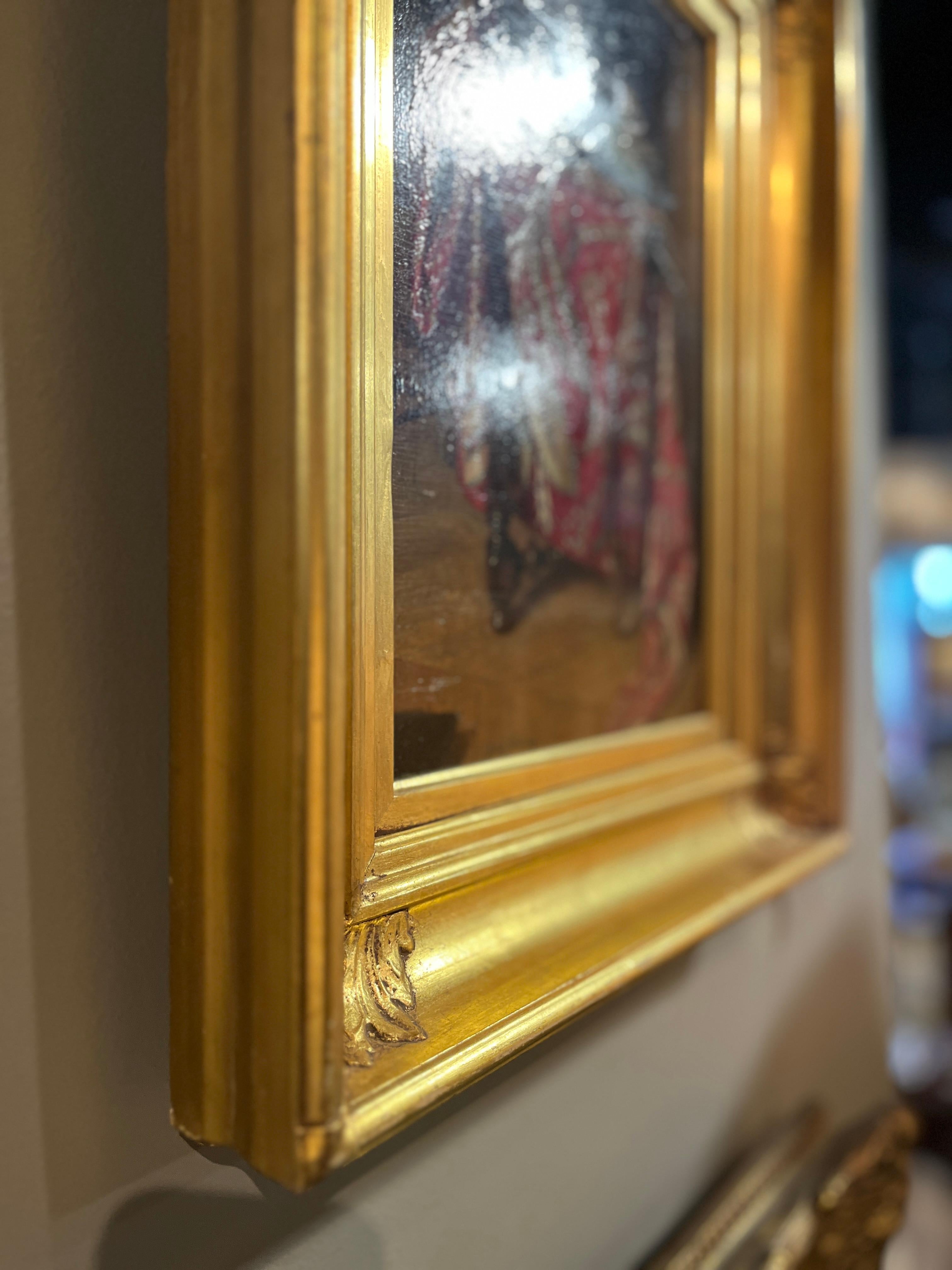Napoleon III 19th Century (late) Painting Officer's Helmet By Jules Desgoffe 1864-1905 For Sale