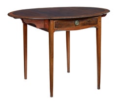 19th century late Regency cross banded side table