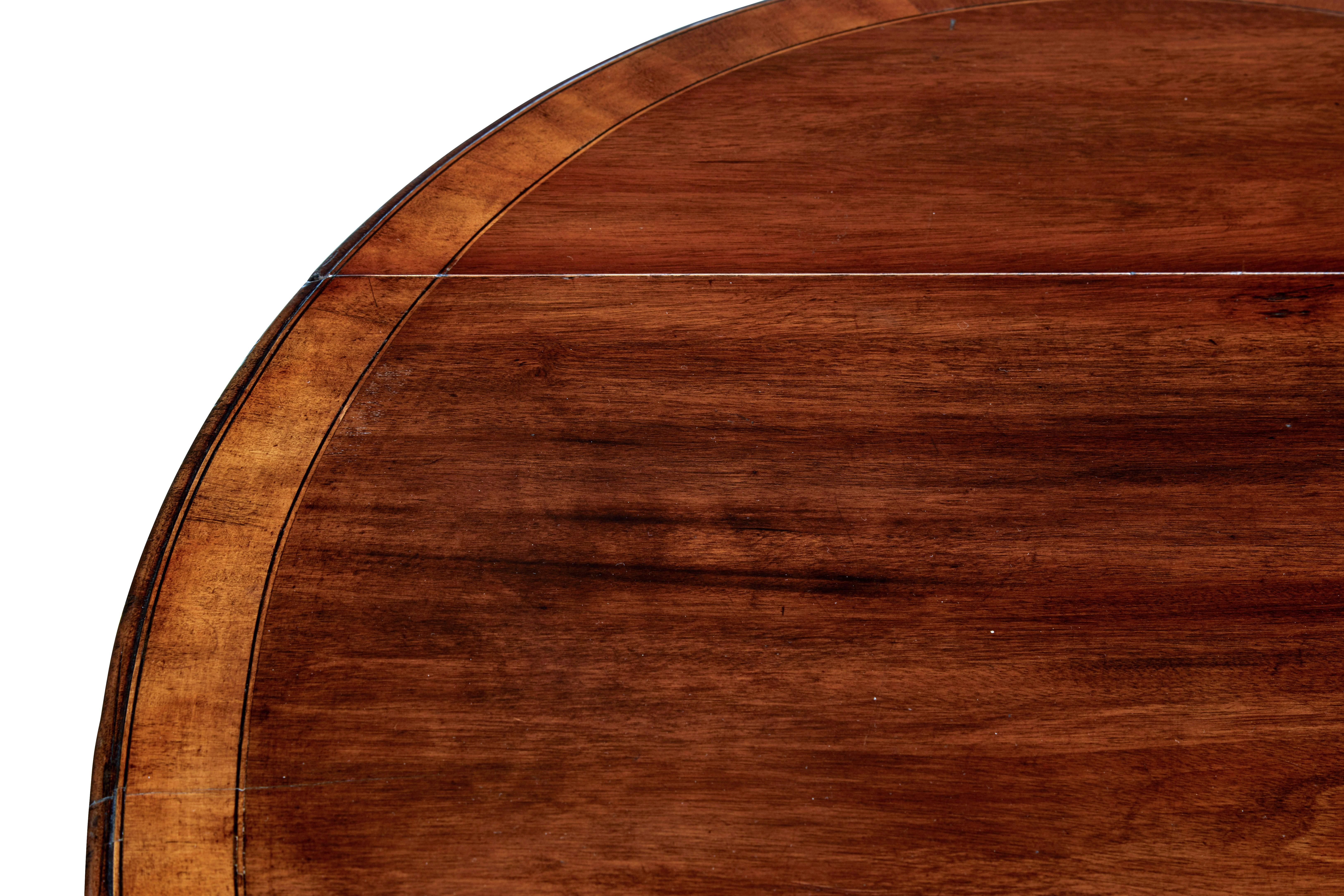 19th Century 19th century late Regency cross banded side table For Sale