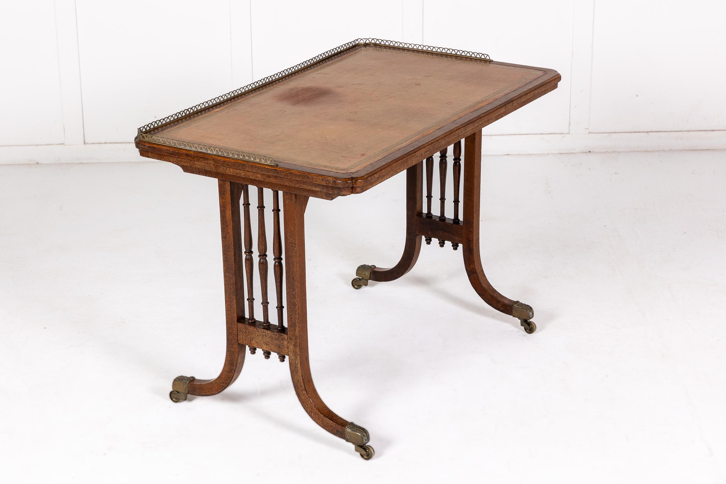 Early 19th Century 19th Century Late Regency Mahogany Writing Table For Sale