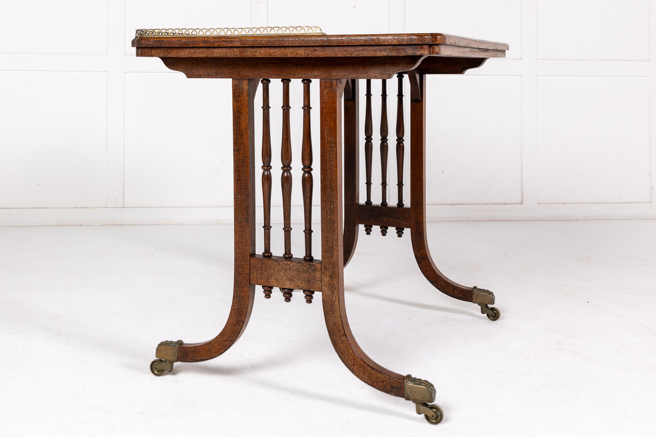 19th Century Late Regency Mahogany Writing Table For Sale 1