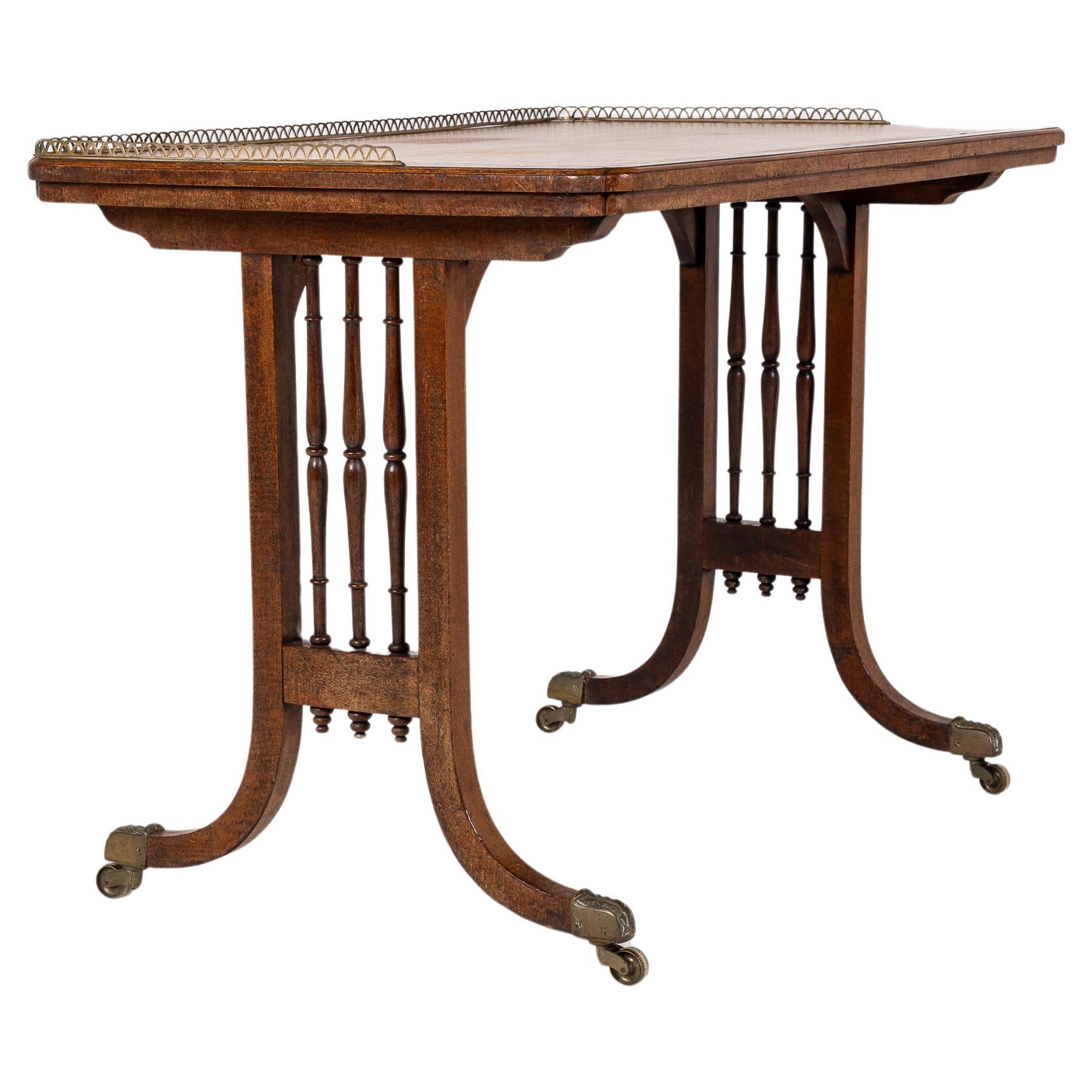 19th Century Late Regency Mahogany Writing Table For Sale