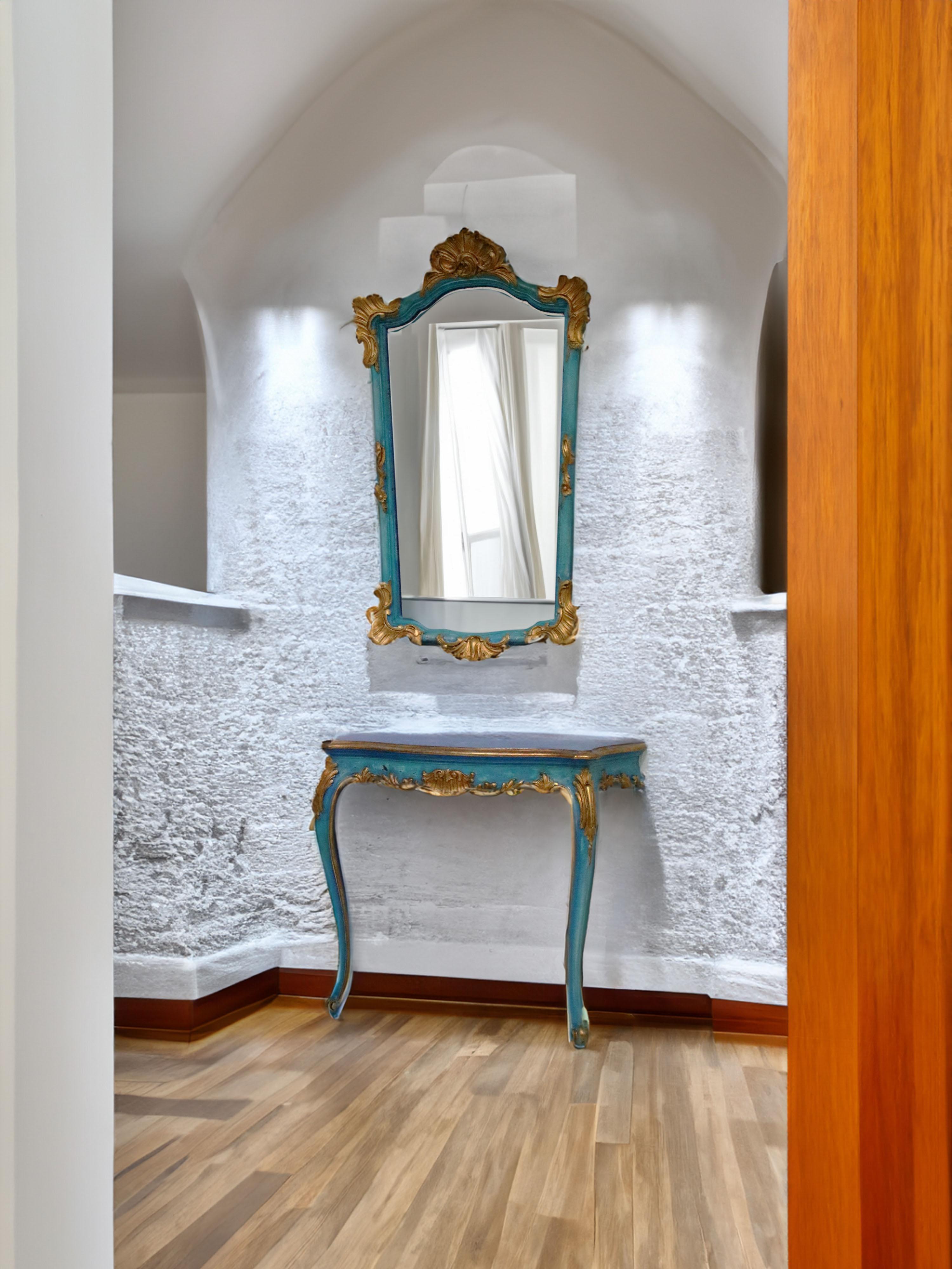19. Jahrhundert Spätviktorianischer Konsolentisch mit Spiegel im Zustand „Gut“ im Angebot in Lučenec, SK