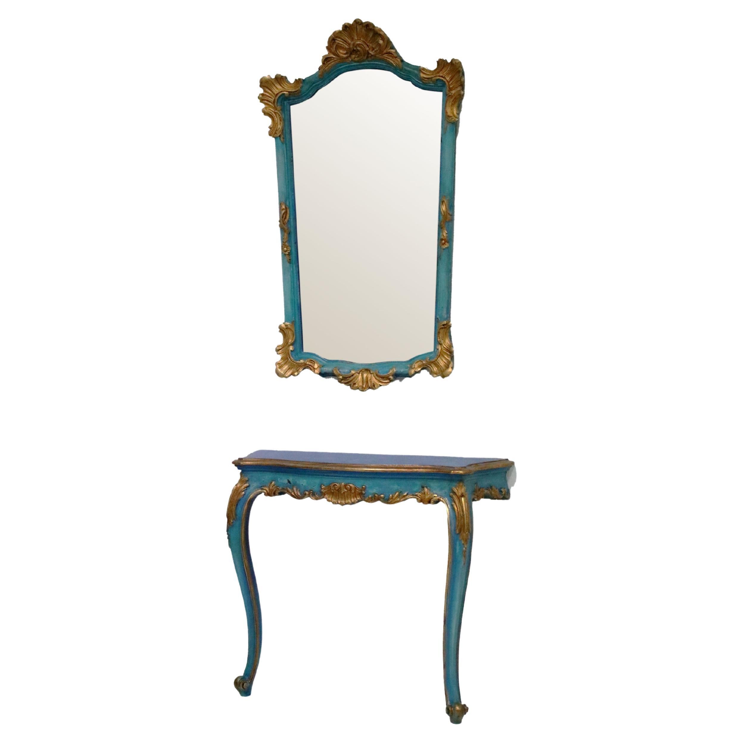 19ème siècle Table console avec miroir de la fin de l'époque victorienne en vente