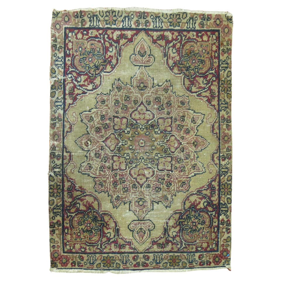 Fancy Fine Quality 19th Century Tabriz Mat Rug For Sale at 1stDibs ...