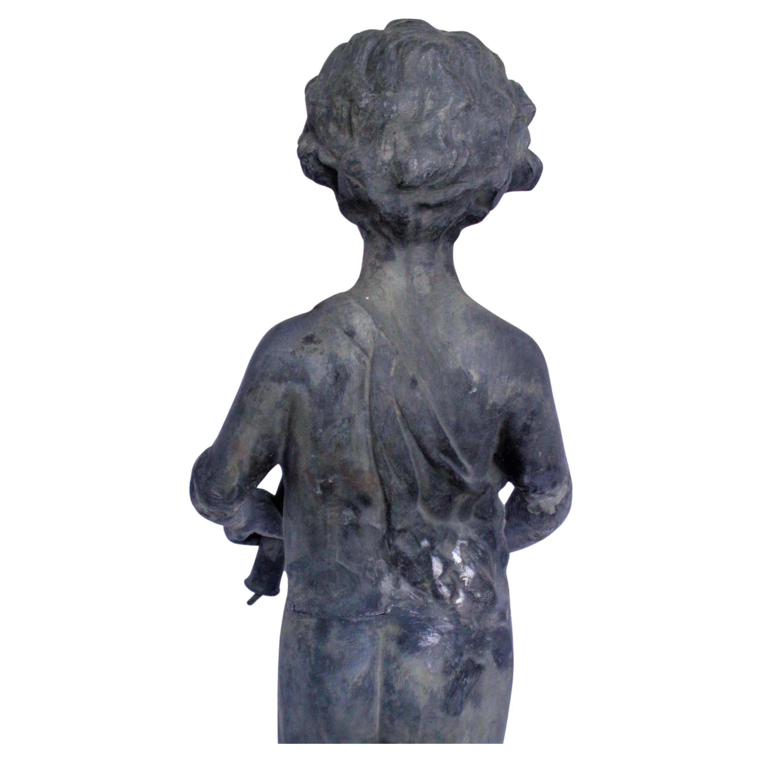 19th Century Lead Garden Fountain Figure of Pan  2