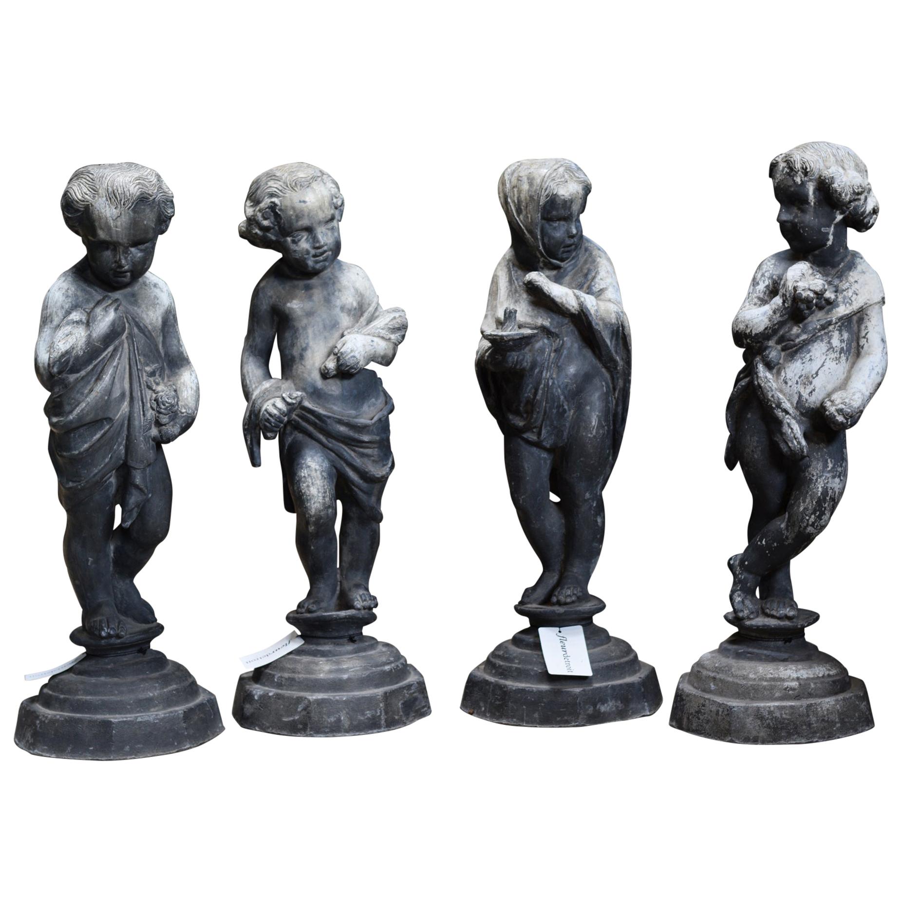 19th Century Lead Statues, Four Seasons