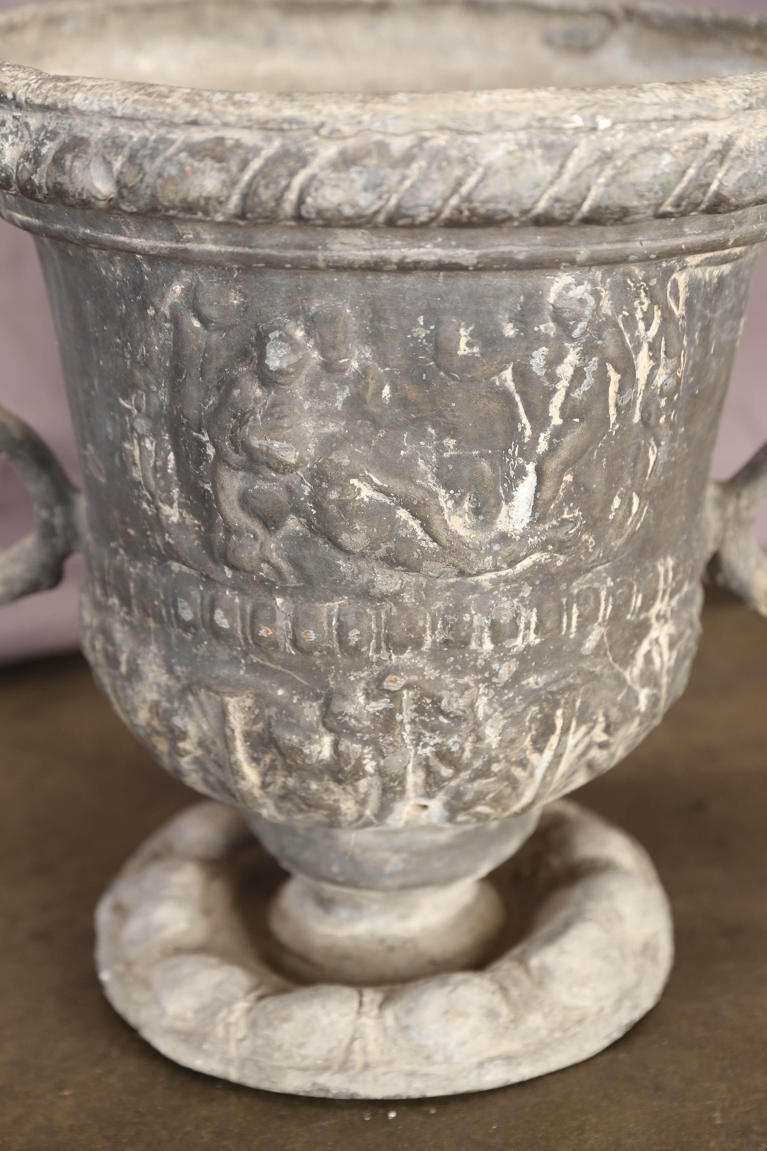 English 19th Century Lead Urn For Sale