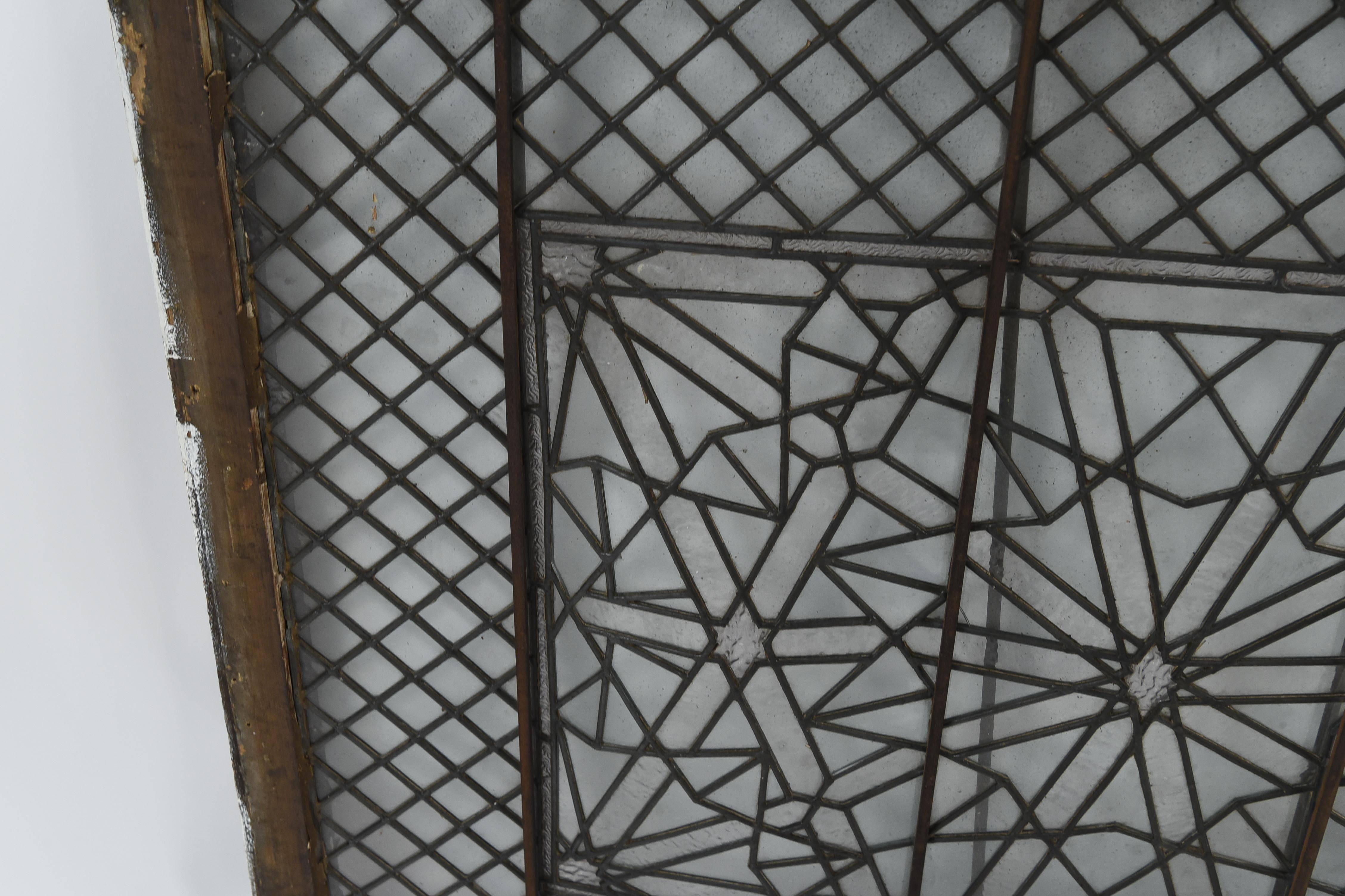 Late Victorian 19th Century Leaded Aesthetic Glass Window For Sale