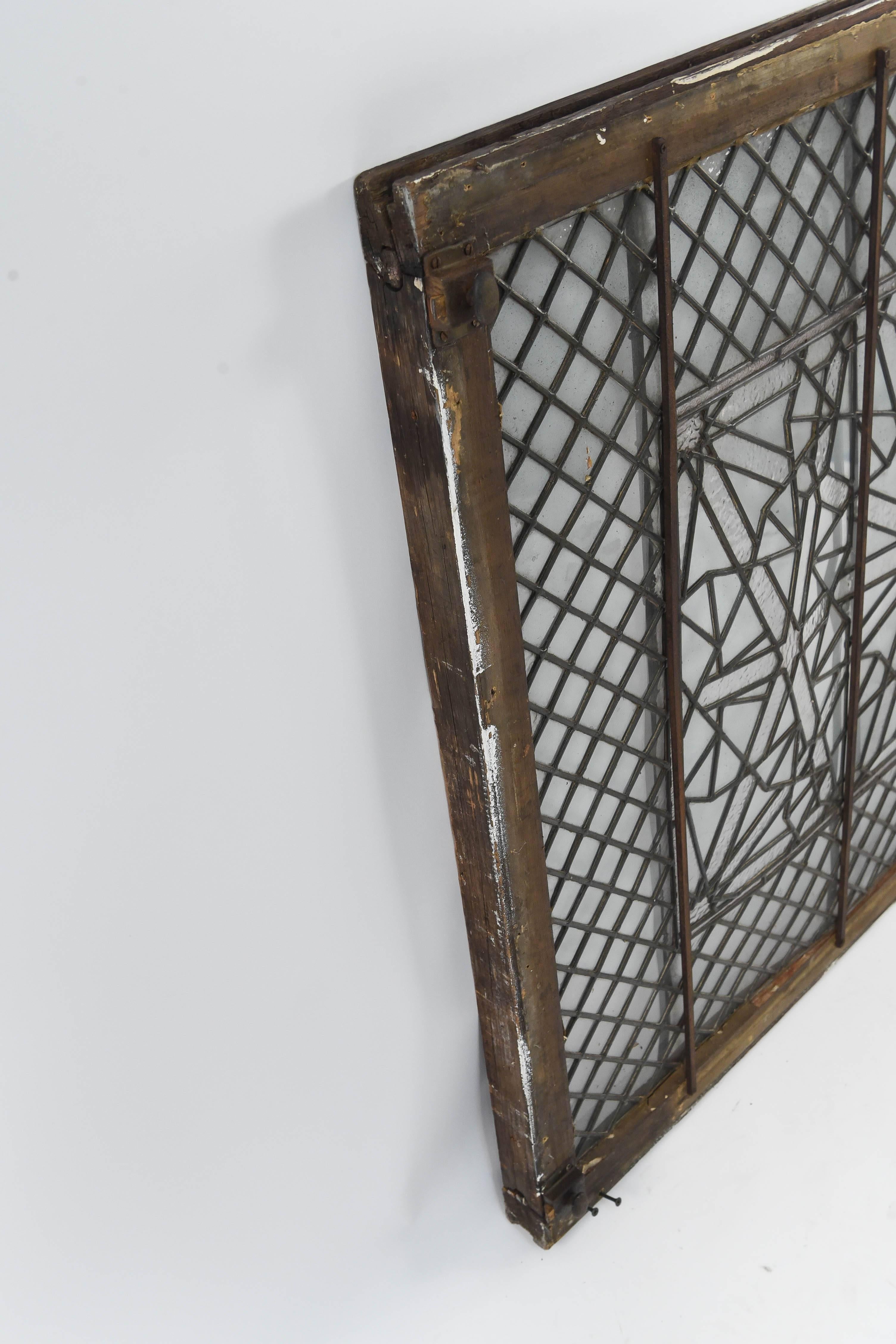 19th Century Leaded Aesthetic Glass Window For Sale 4