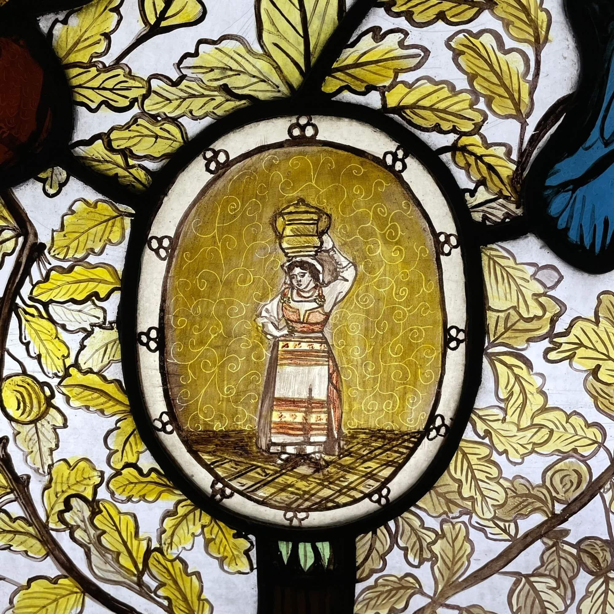 Victorian 19th Century Leaded Glass Window For Sale