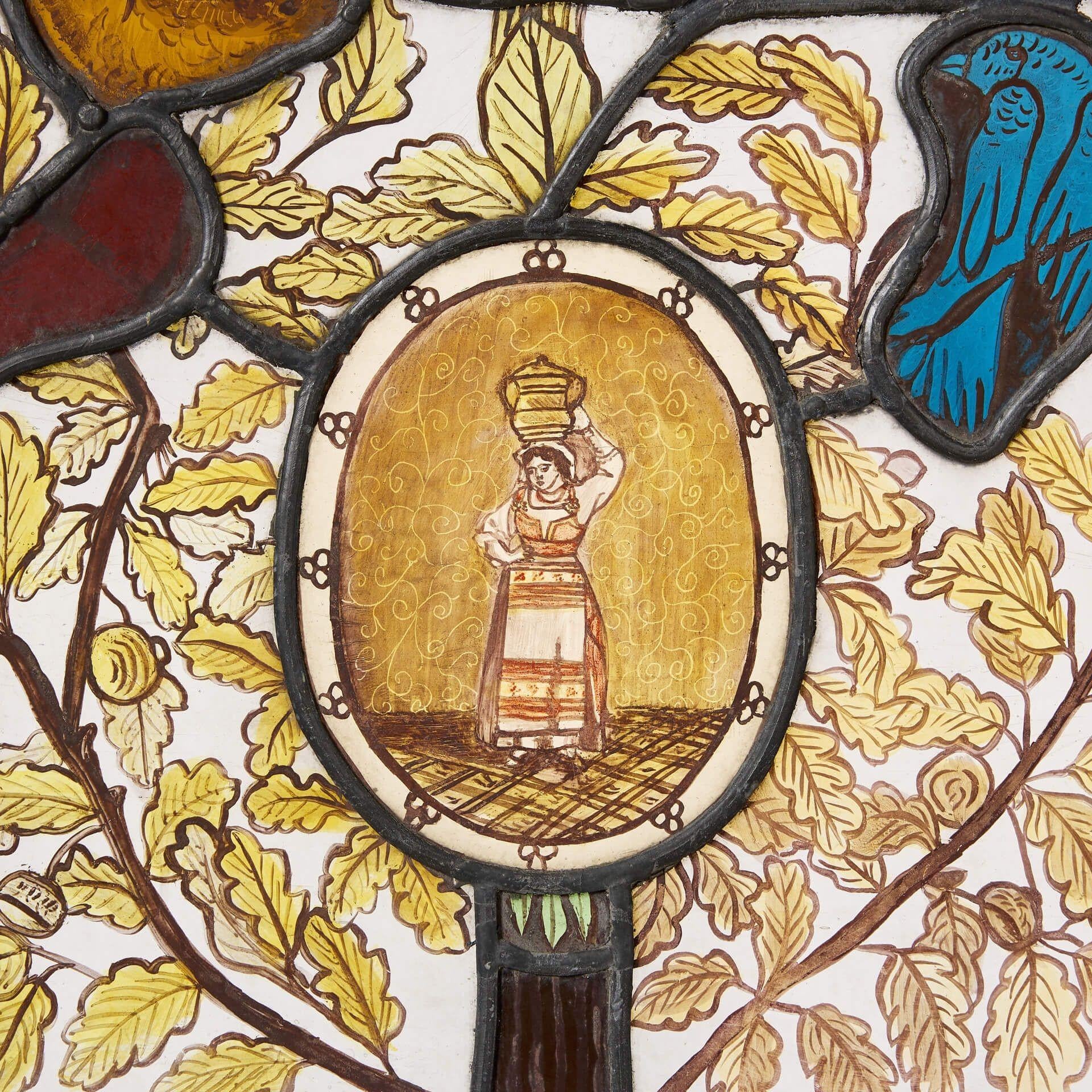 English 19th Century Leaded Glass Window For Sale