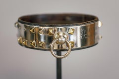 19th Century Leather and Brass Dog Collar