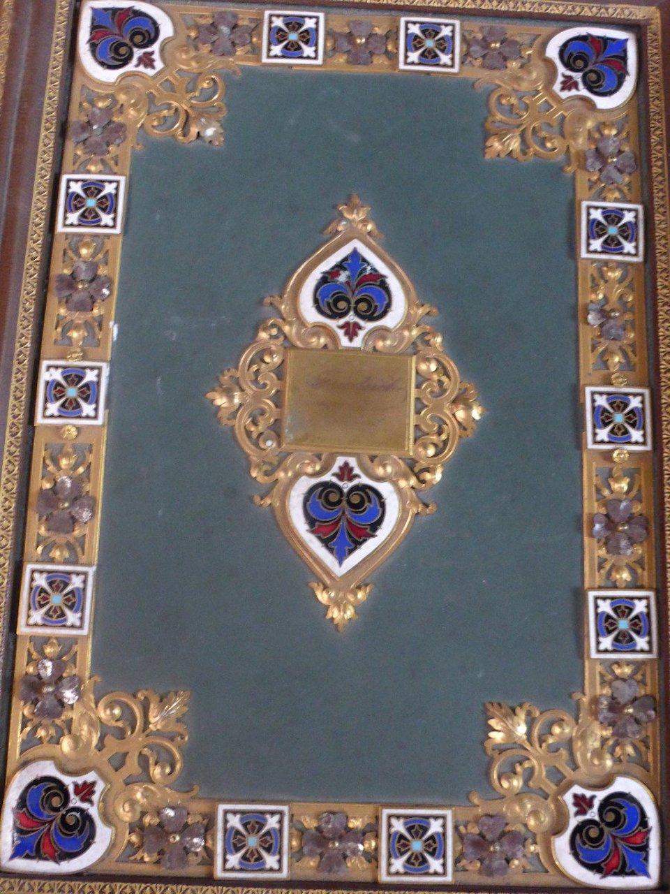 19th Century Leather and Gitled Bronze Album Photo 5