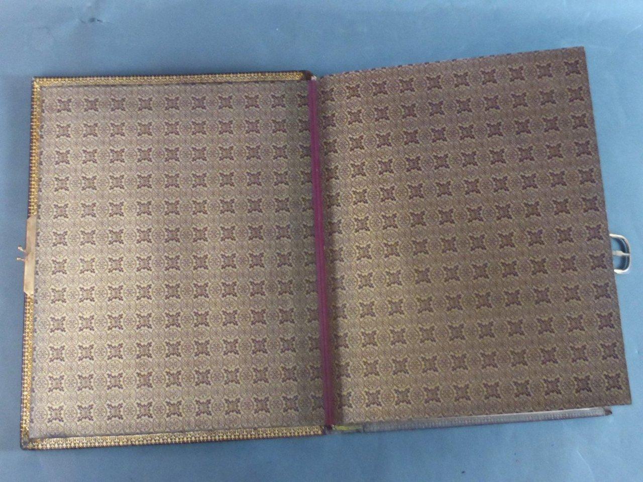 19th Century Leather and Gitled Bronze Album Photo 6