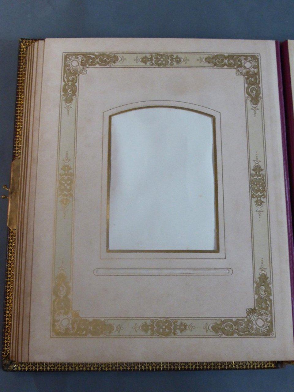 19th Century Leather and Gitled Bronze Album Photo 2