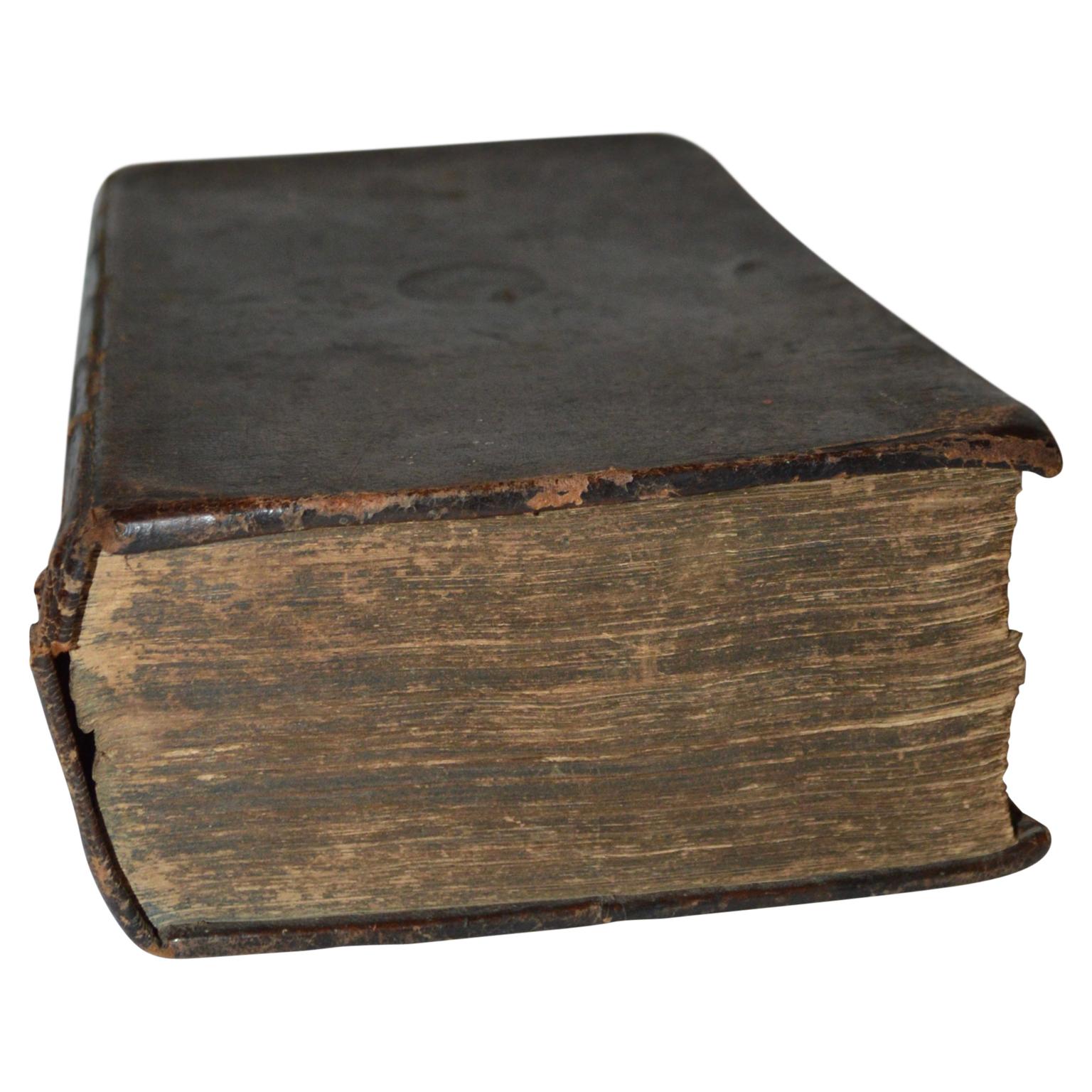 19th century leather-bound Swedish Bible book
Bible is printed in Gothic font, dated 1857.