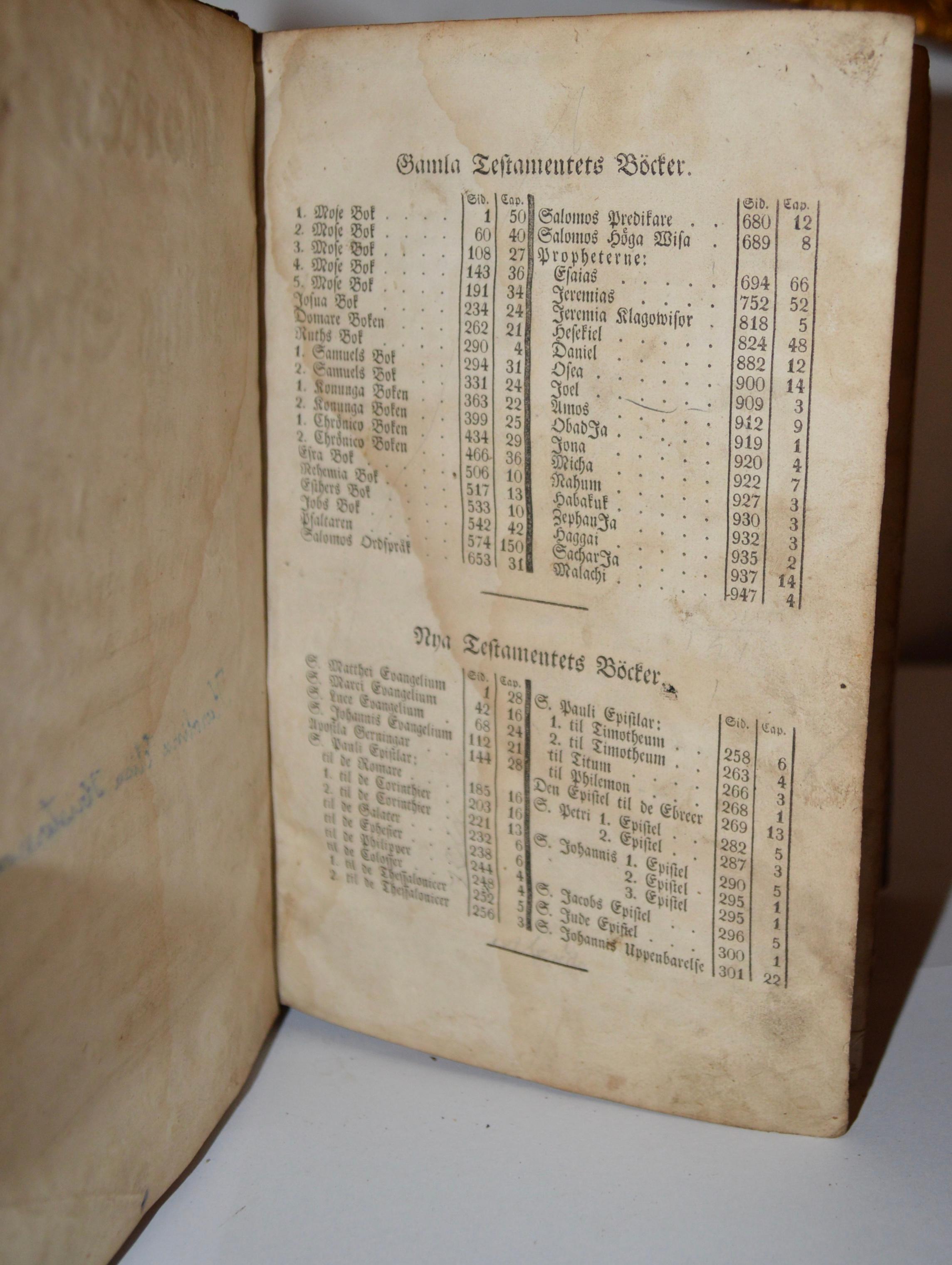 19th Century Leather-Bound Swedish Bible Book 2