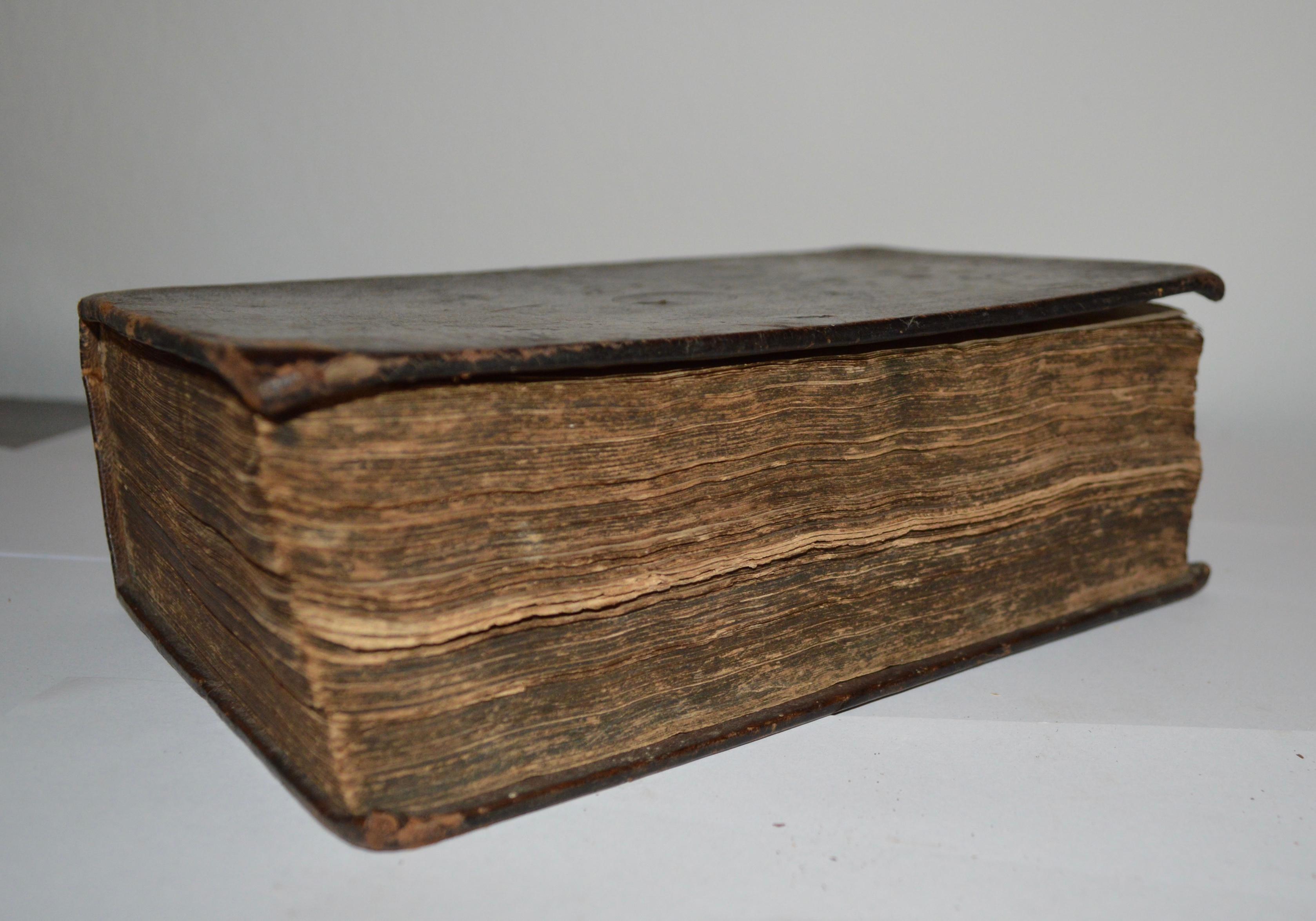 19th Century Leather-Bound Swedish Bible Book 4