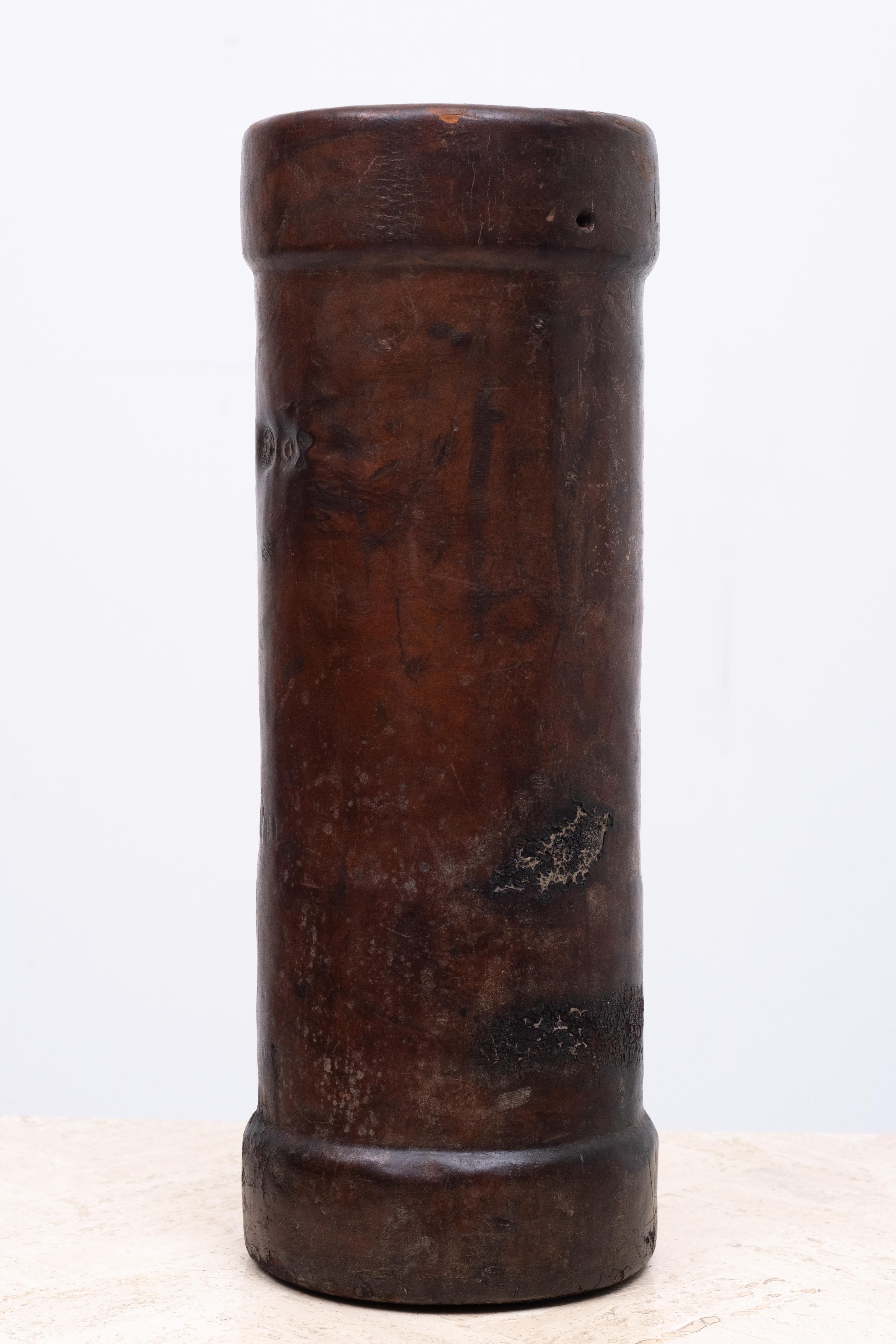 Kordite Carrier Schirmständer aus Leder, 19. Jahrhundert (Edwardian) im Angebot