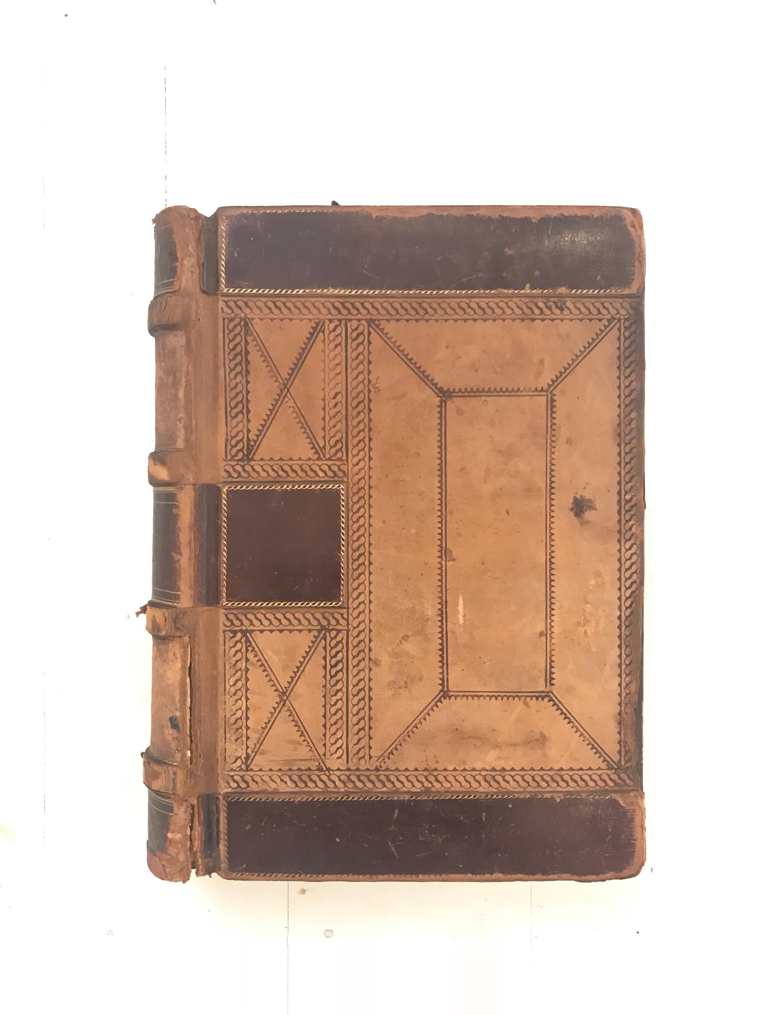 An old an attractive leather bound ledger book from the late 19th century. It's supple hand and natural patina make for an intriguing decorative objet. Try it as the base of an interiors book stack on your favorite coffee table. Instant vibe.