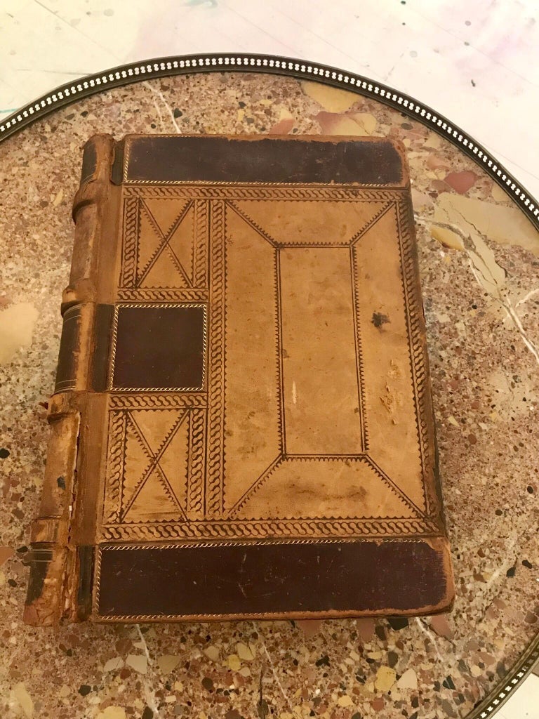 19th Century Leather Ledger Book For Sale at 1stDibs