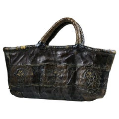 Antique 19th Century Leather Love Token Handbag