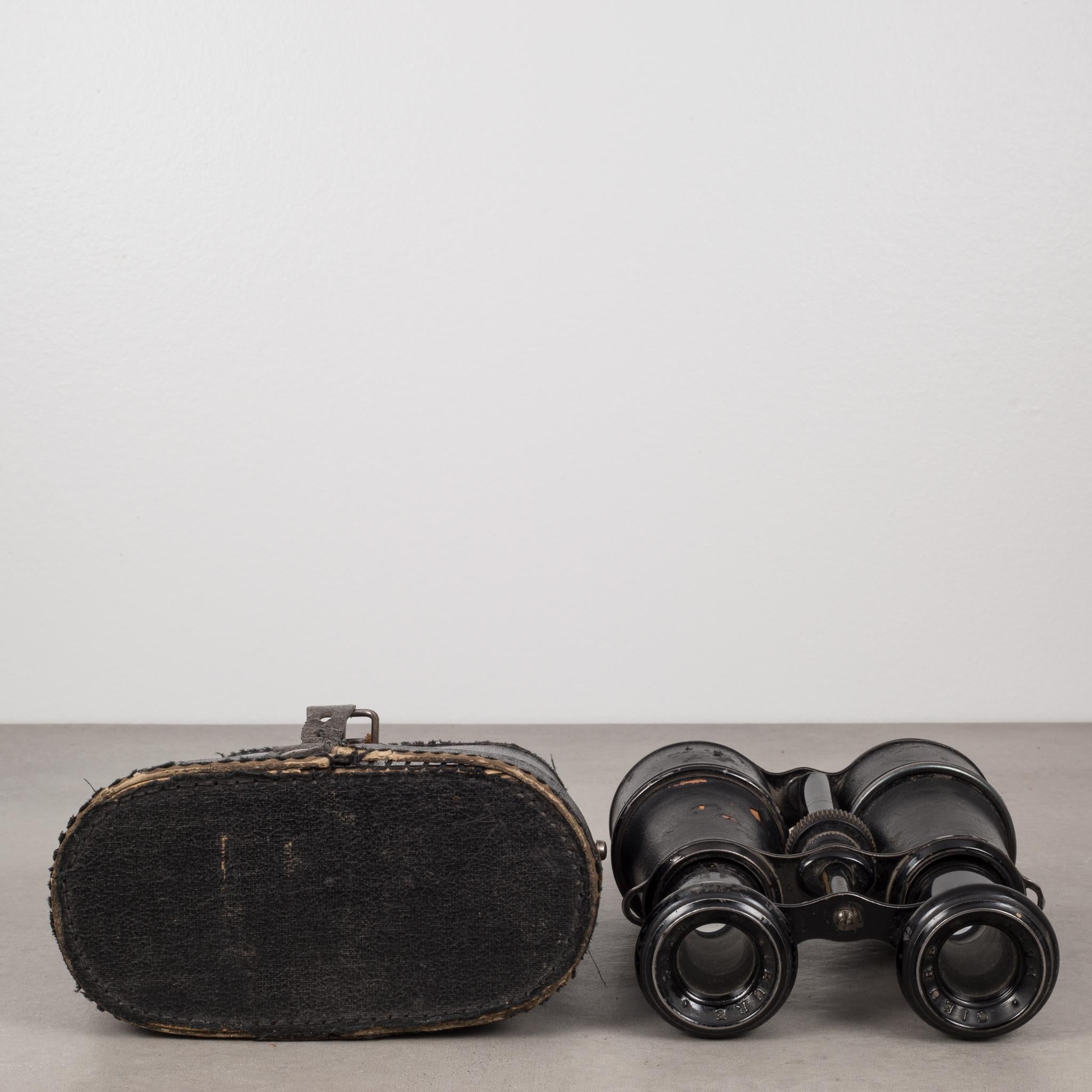 19th Century Leather Military Binoculars 