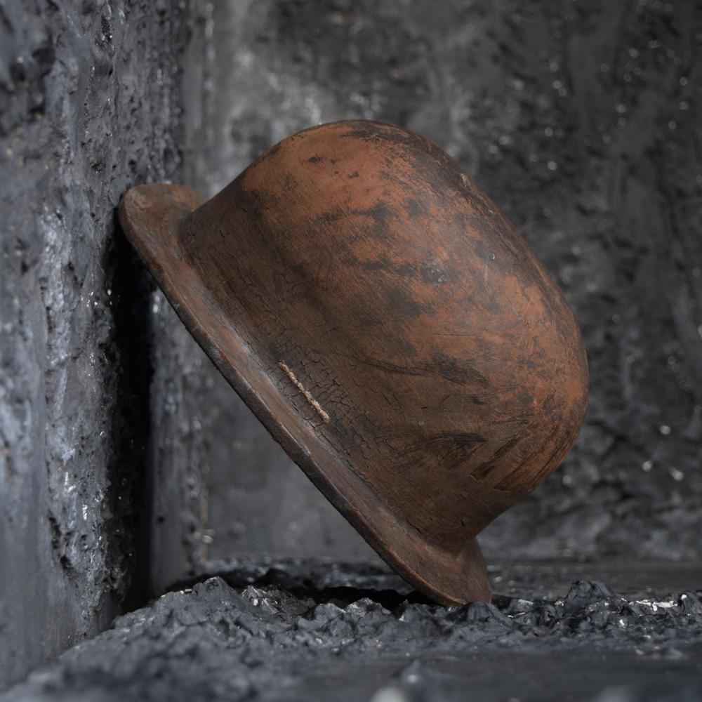 19th Century Leather Miners Helmet 4