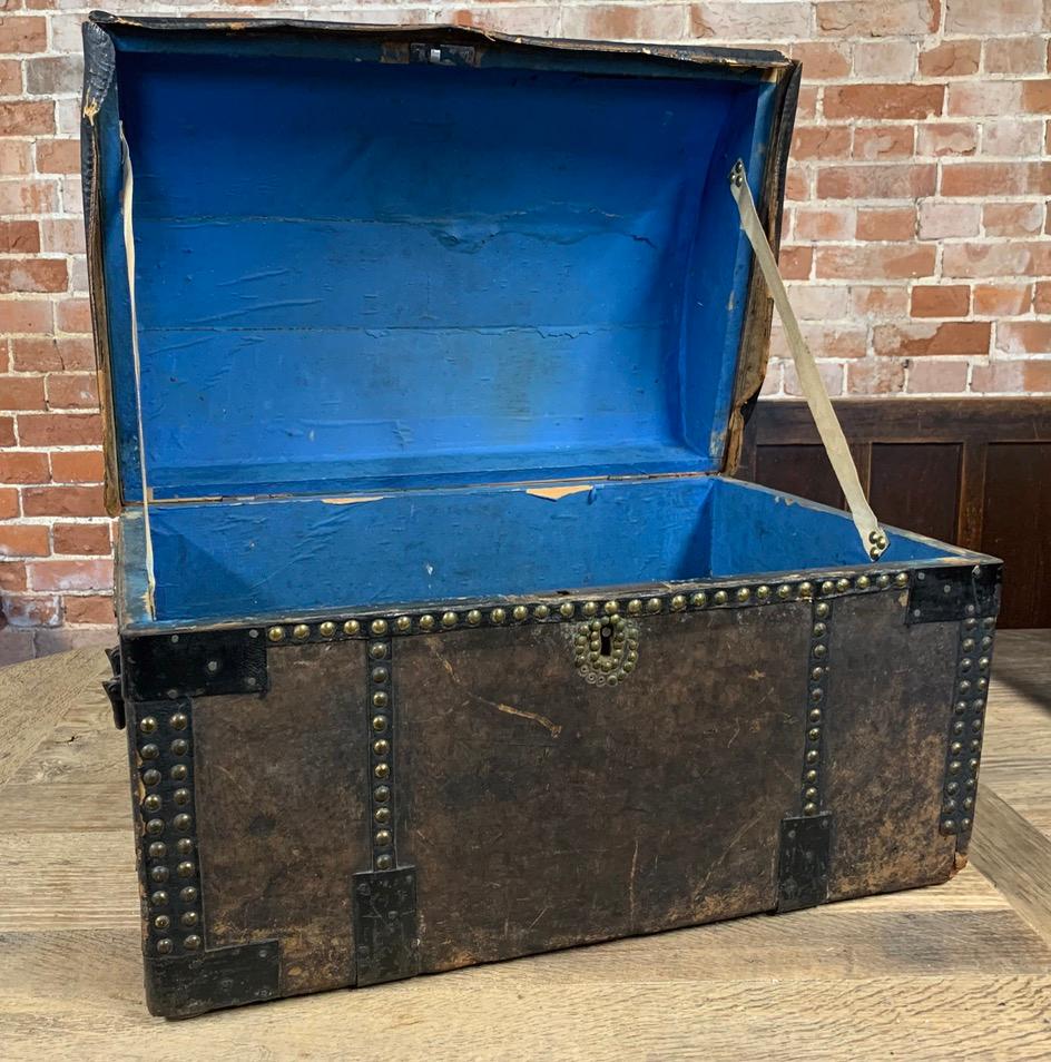 British 19th Century Leather Travelling Trunk