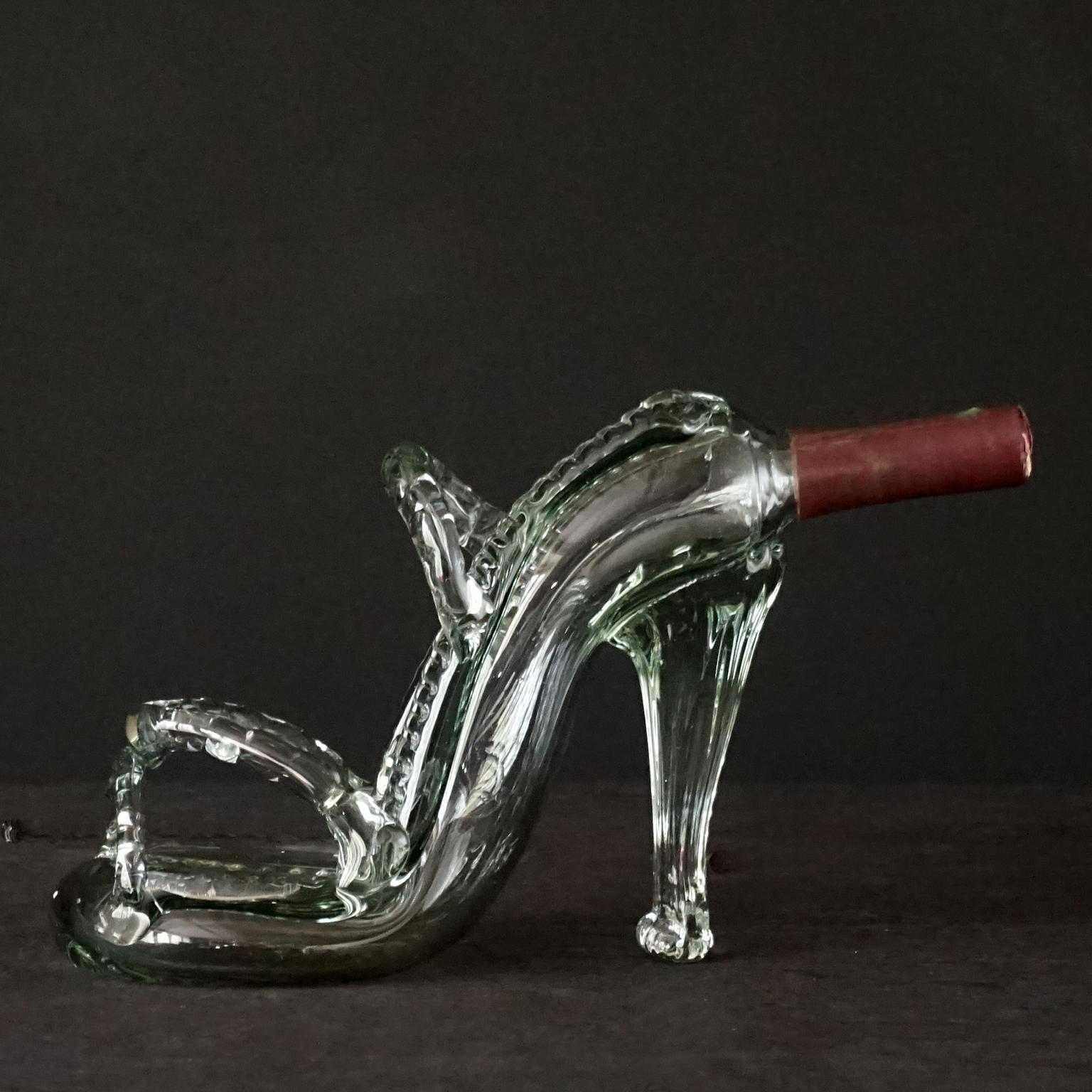 19. Jahrhundert Legras&Cie und Vintage Glasstiefel mit hohem Absatz Schuhflasche Kollektion (Französisch) im Angebot