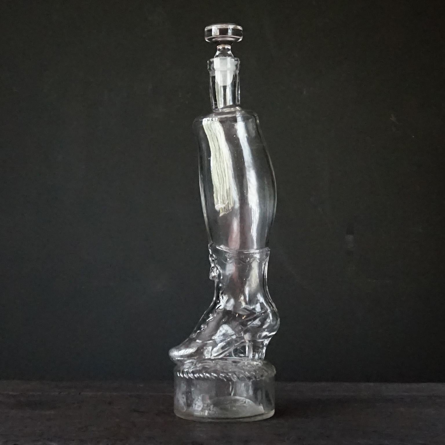 19th Century Legras&Cie and Vintage Glass Boot High Heel Shoe Bottle Collection For Sale 1