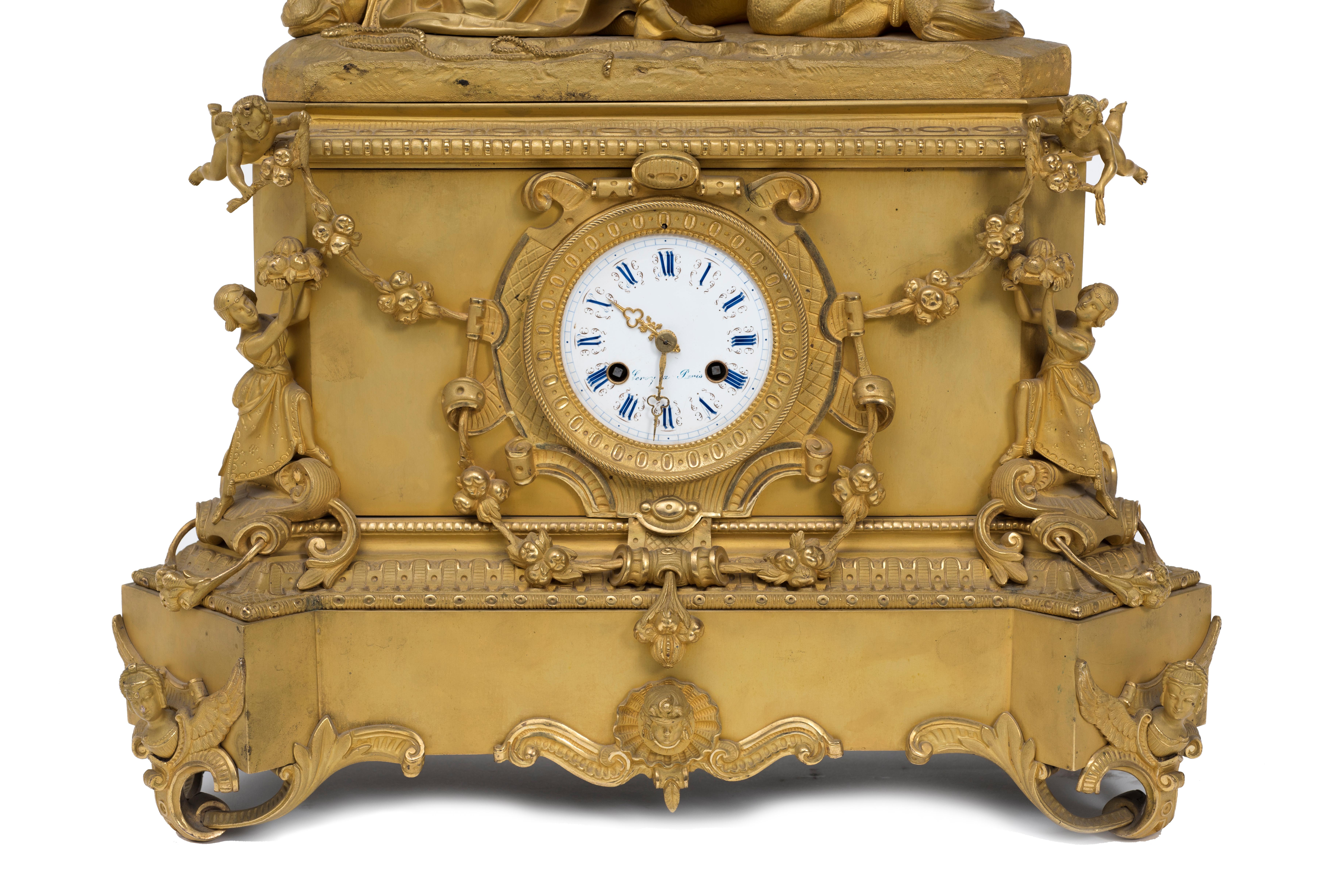 French 19th Century Leroy Table Clock For Sale