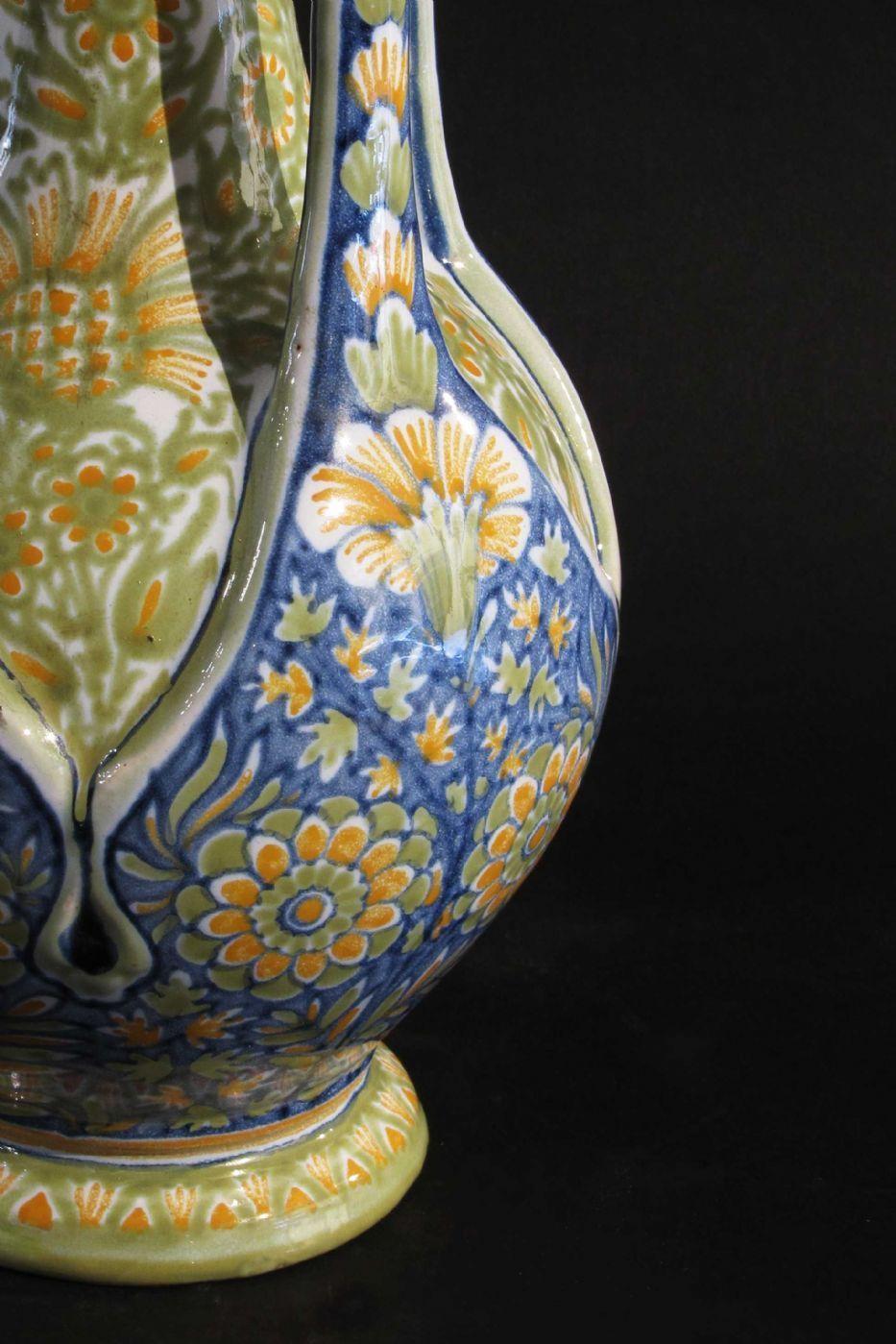 Late 19th Century 19th Century Liberty Gibus & Redon Polychrome Vase For Sale
