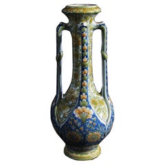 Antique 19th Century Liberty Gibus & Redon Polychrome Vase