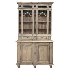19th Century Liegoise Neoclassical Bookcase ~ Display Cabinet in Stripped Oak