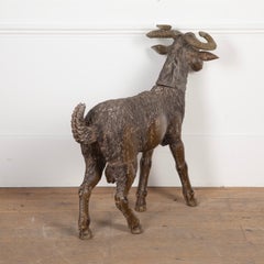 19th Century Life-Size Carved Indian Goat