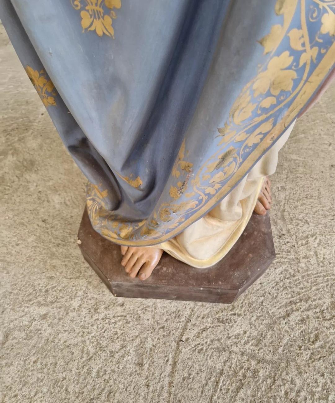 Statua religiosa a grandezza naturale di San Joaquin del XIX secolo in vendita 1