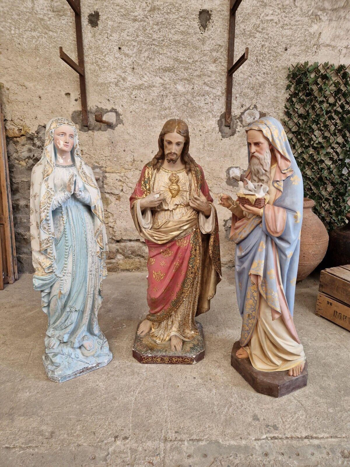 XIXe siècle Statue religieuse grandeur nature du 19e siècle Marie de Lourdes  en vente
