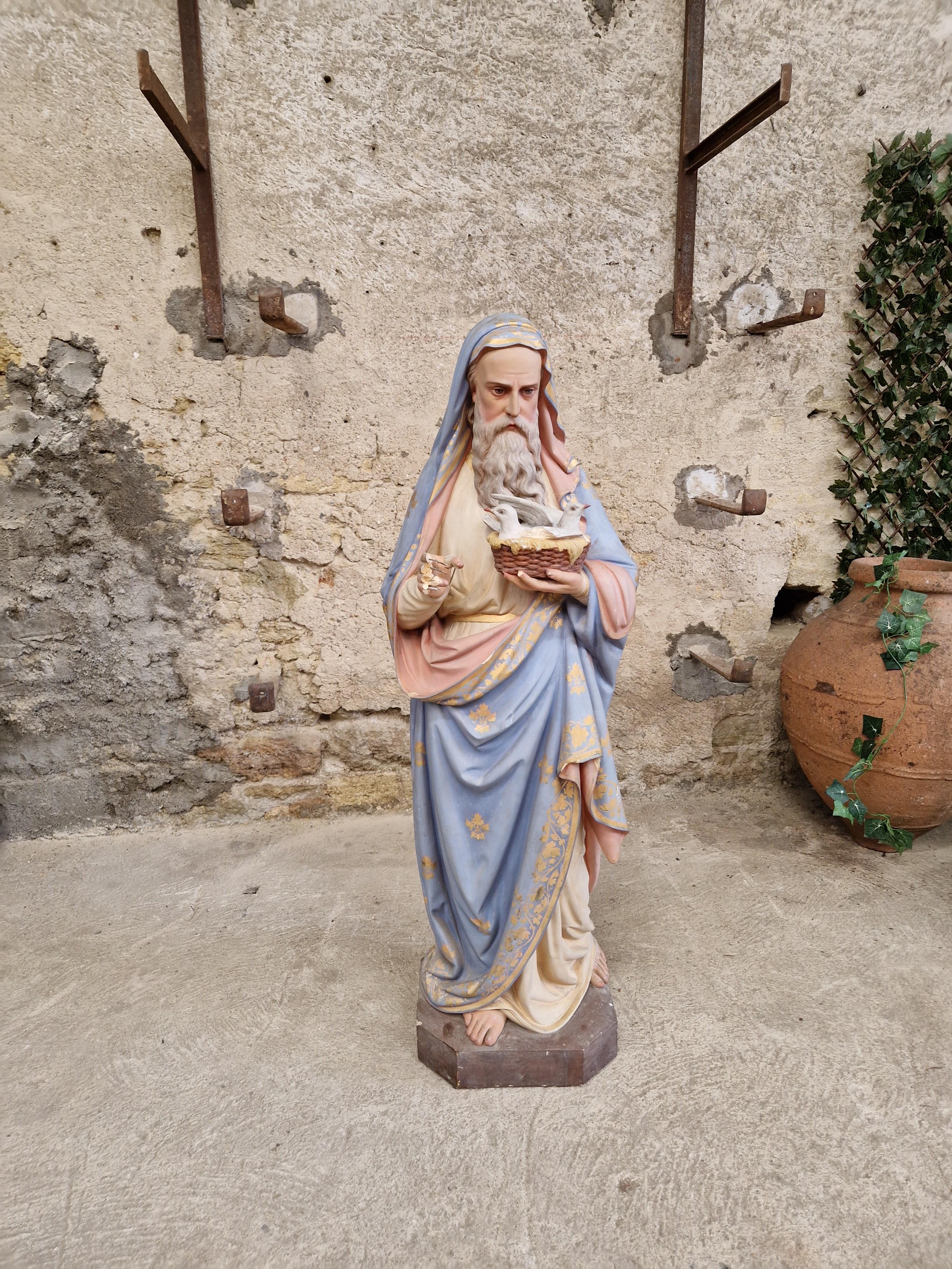 Statue religieuse grandeur nature du XIXe siècle Saint Joaquin  en vente 6