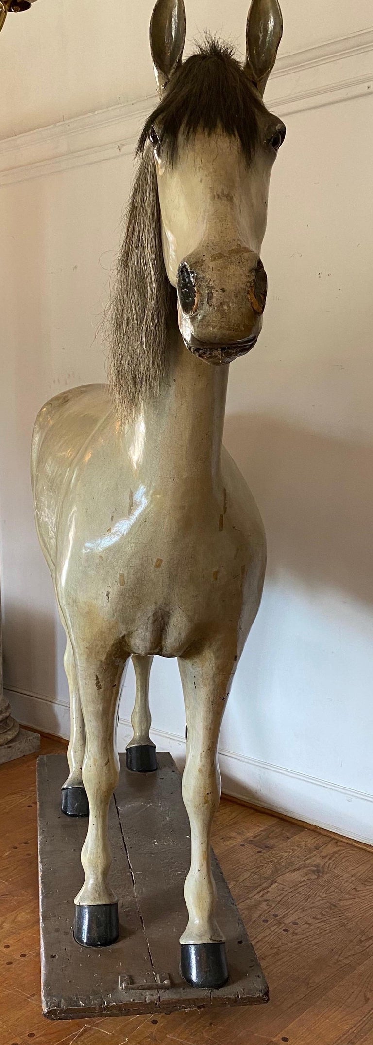 19th Century Life Sized Horse Trade Sign from a Tack Shop in Pennsylvania In Good Condition For Sale In Charleston, SC