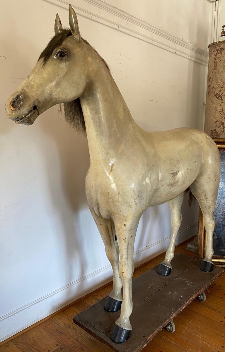 19th Century Life Sized Horse Trade Sign from a Tack Shop in Pennsylvania For Sale 3