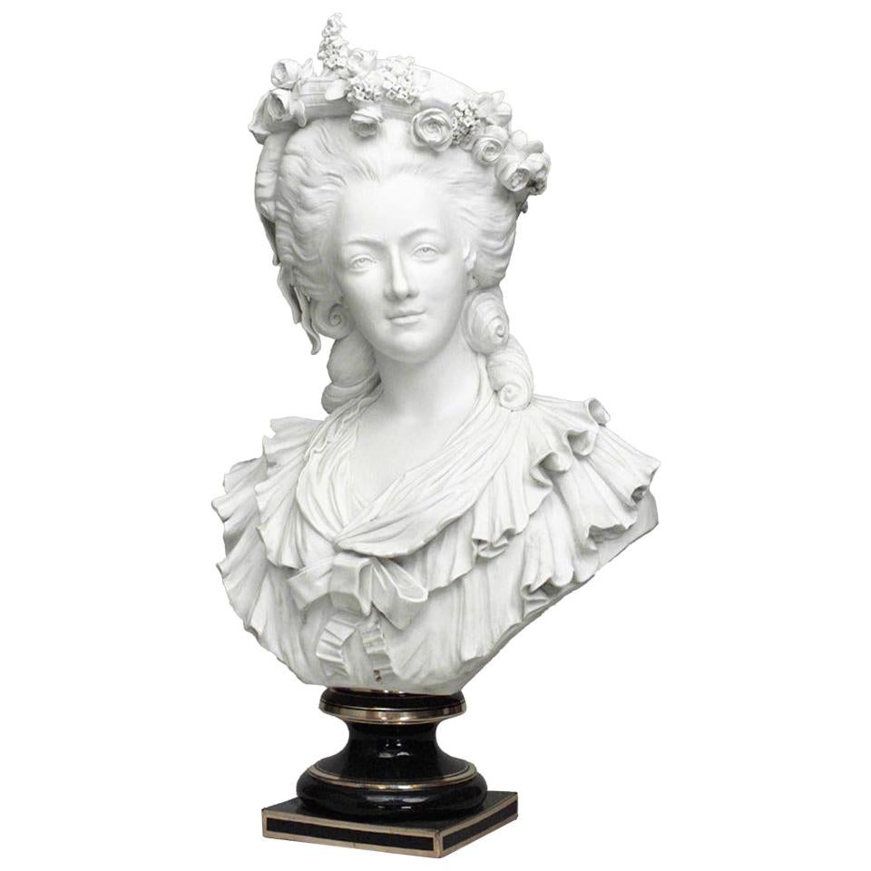 French Louis XVI Porcelain Bust For Sale