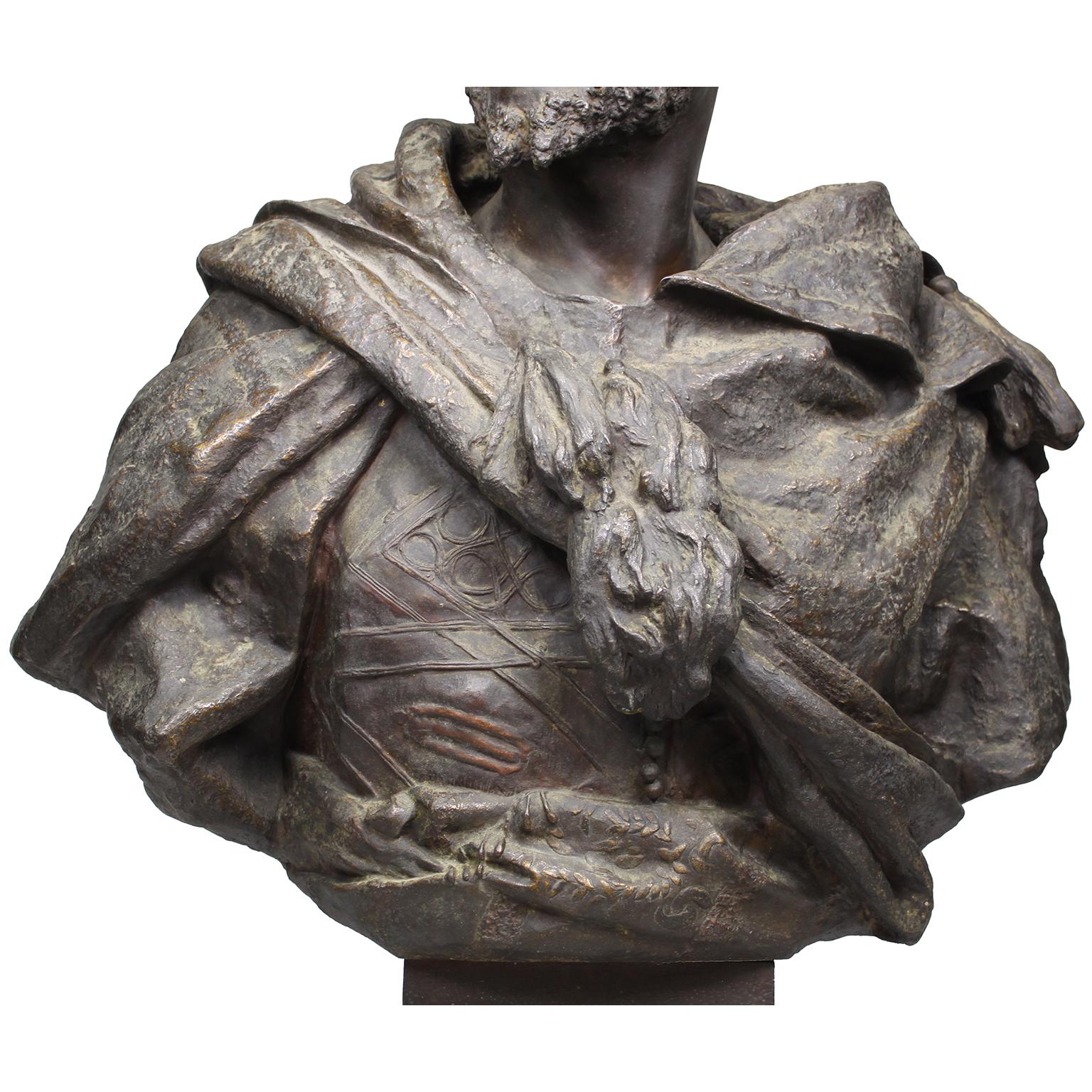 Buste en bronze grandeur nature d'Othello d'après Gaston Veuvenot Leroux, 19e siècle  en vente 8