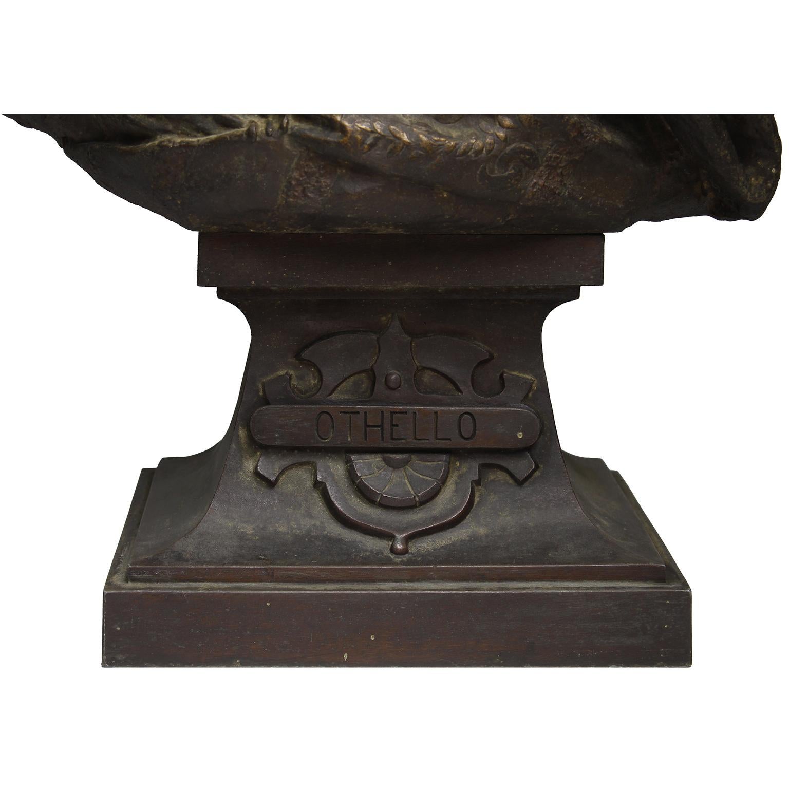 Bronzebüste des Othello in Lebensgröße aus dem 19. Jahrhundert nach Gaston Veuvenot Leroux, Othello  im Angebot 11