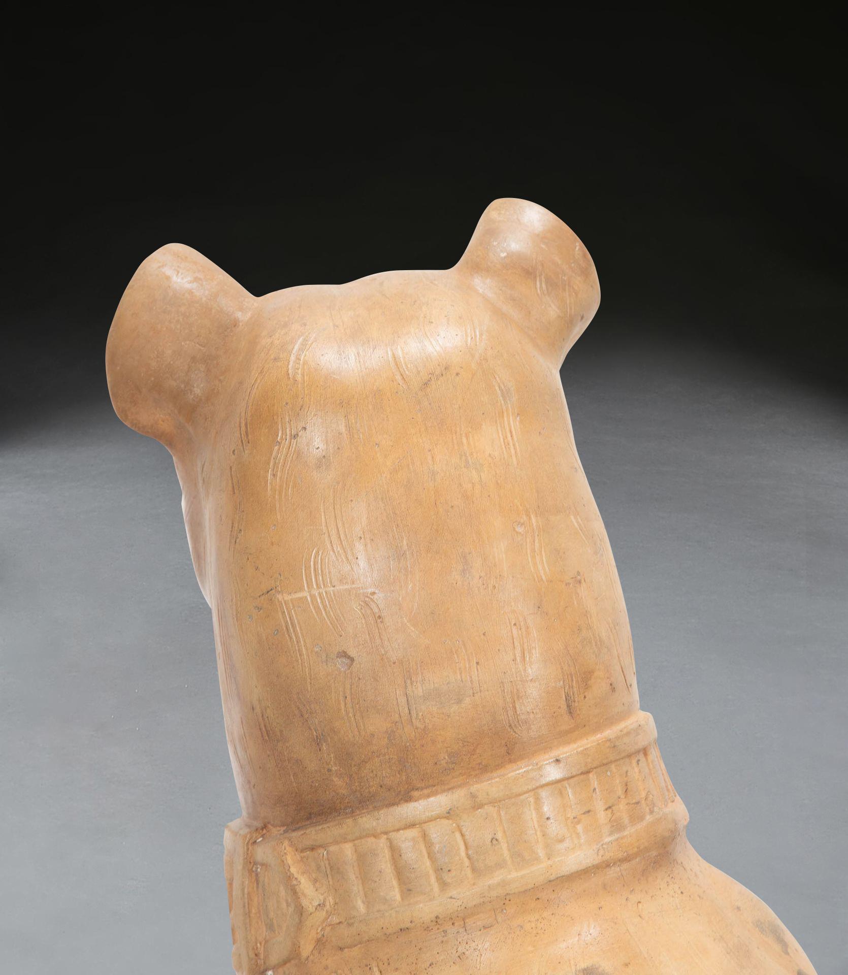 Cane di terracotta a grandezza naturale del XIX secolo in vendita 2